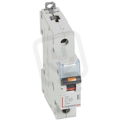 DX3 JISTIČ, 1 PÓLOVÝ, CHAR. C,10A 25KA LEGRAND 409754
