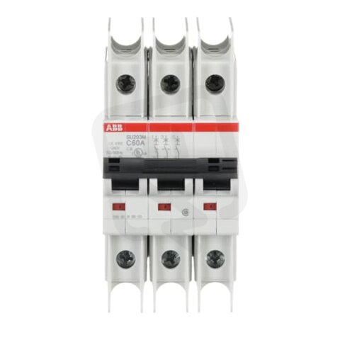 ABB SU203M-C60 jistič char. C 10kA 60A 3P  dle UL489 a CSA 22.2 No. 5