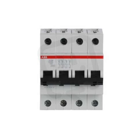 S204-D20 4 fázový jistič 20 A char. D 6kA ABB 2CDS254001R0201