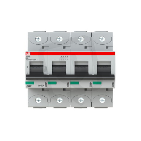 S804S-K50 jistič 4P char. K 50A s klecovou svorkou 50kA ABB 2CCS864001R0577