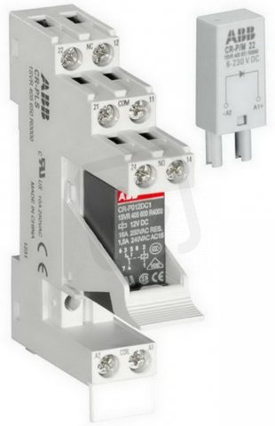 CR-P024DC2GLC62CV 2 c/o 8 A 24 V DC komplet ABB 1SVR405606R1011