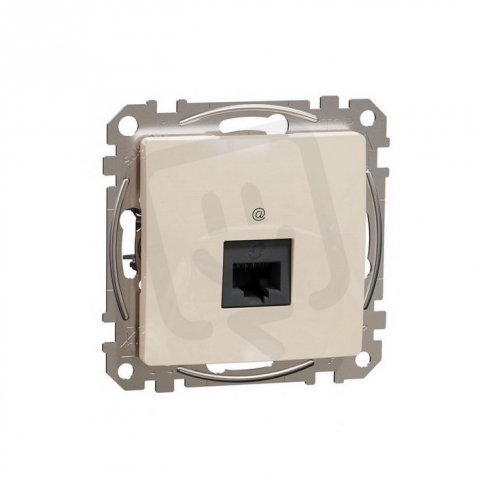 Sedna D/E Datová zásuvka 1xRJ45 kat. 6 UTP, Béžová SCHNEIDER SDD112461