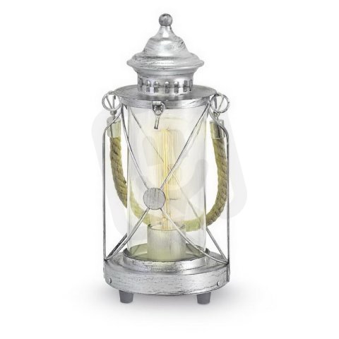 Stolní svítidlo BRADFORD 1xE27 stříbrná-ANTIK 60W IP20 EGLO 49284