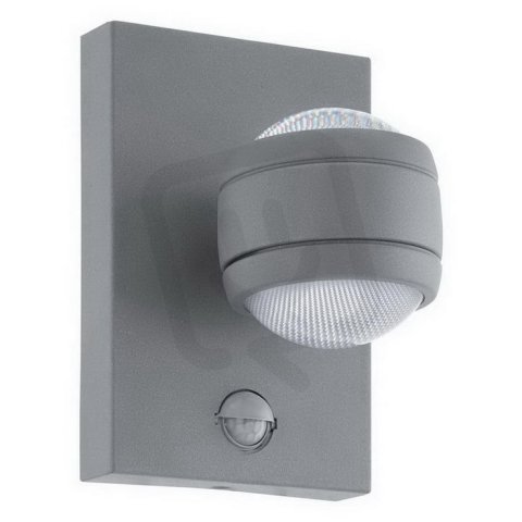 Venkovní nástěnné svítidlo SESIMBA 1 LED SENSOR stříbrná 7,4W IP44 EGLO 96019