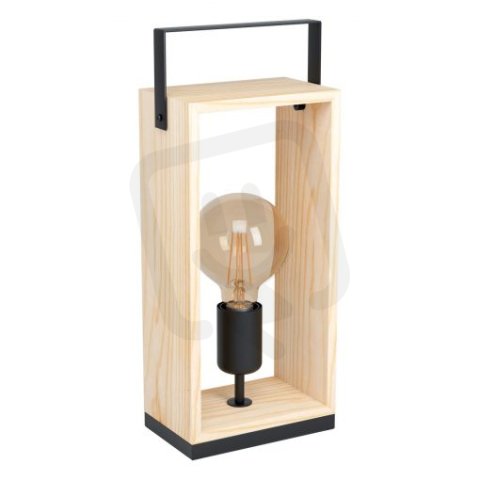 Stolní svítidlo FAMBOROUGH 1xE27 černá/dřevo 40W IP20 EGLO 43415