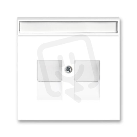 Kryt dvojzásuvky komunikační, clonky 5014M-A11018 01 bílá/ledová bílá Neo ABB