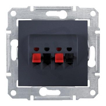 Sedna Zásuvka reproduktorová dvojitá, Graphite SCHNEIDER SDN5400170