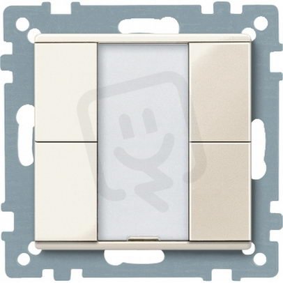 KNX tlač. panel 2-násobný plus, White, System M SCHNEIDER MTN617244