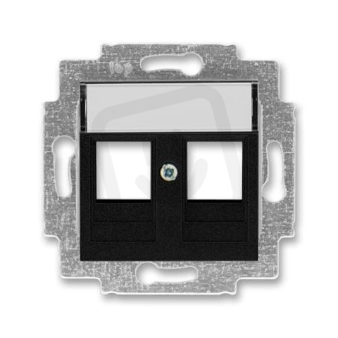Kryt dvojzásuvky komunikační přímé 5014H-A01018 63 onyx Levit ABB
