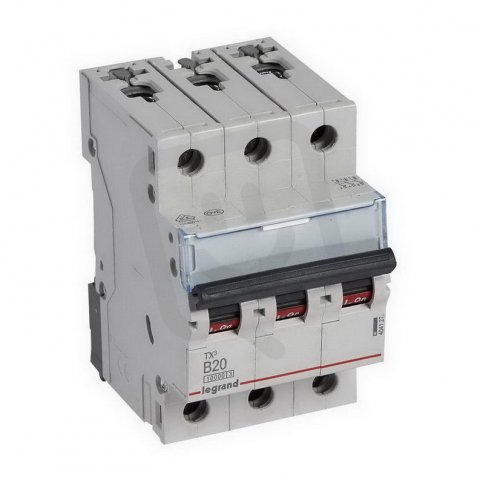 TX3 JISTIČ, 3 PÓLOVÝ, CHAR. B, 20A 10000A LEGRAND 404127