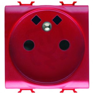Zásuvka FR 2M 2P+E 16A 250V, červená GEWISS GW10258