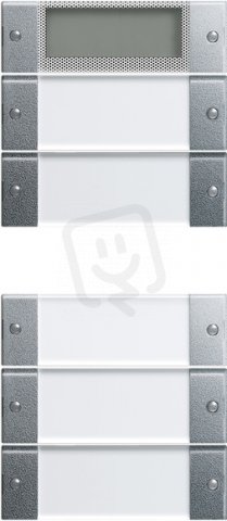 Kolébková sada 5x Plus popisné pole System 55 čirá/barva Al GIRA 214526