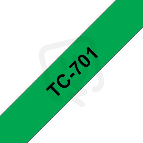 BROTHER TC-701, zelená/černá (12mm)