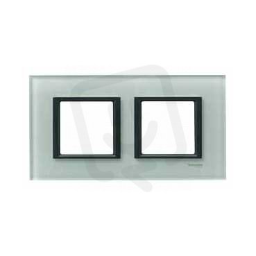 Unica Class Krycí rámeček dvojnásobný, Grey glass SCHNEIDER MGU68.004.7C3
