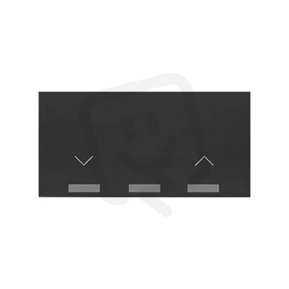 3-násobný panel: 2 zásuvky + 2x1 USB nabíječka, černá matná 10001080-238