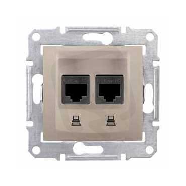 Sedna Zásuvka datová 2xRJ45 kat.6 UTP, Titan SCHNEIDER SDN4800168