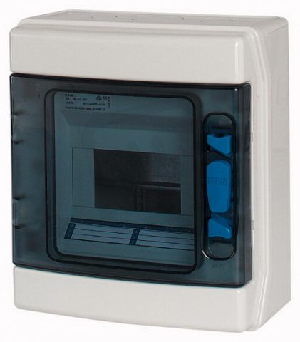 Eaton 174222 Rozvodnice NA omítku IP65,průhledné dveře,1 řada,6 modulů