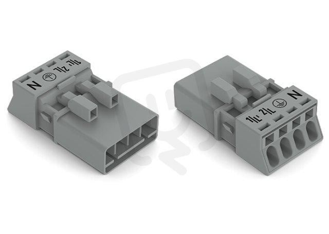 Zástrčka 4pól. Kód. B šedá WAGO 890-254/060-000