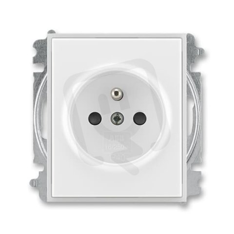 ABB ELEMENT,TIME Zásuvka chráněná s clonkami bílá/ledová bílá 5519E-A02357 01