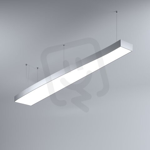 LED Svítidlo MI-WAVE-01, 107W, 3000K, bez trafa, 24VDC, IP20, stříbrná, 3000K