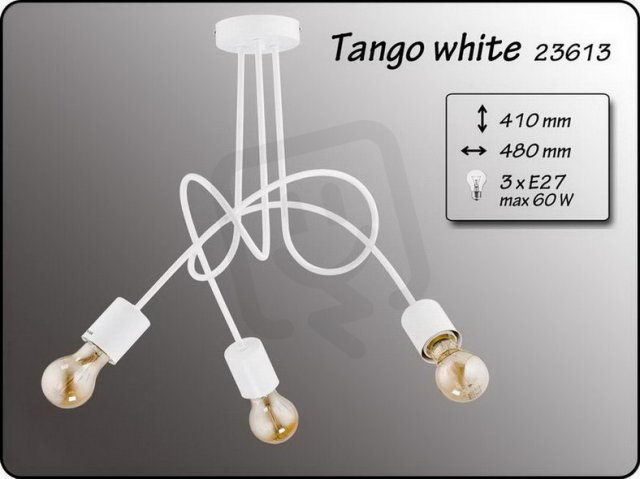 TANGO BÍLÁ lustr 3x60W E27