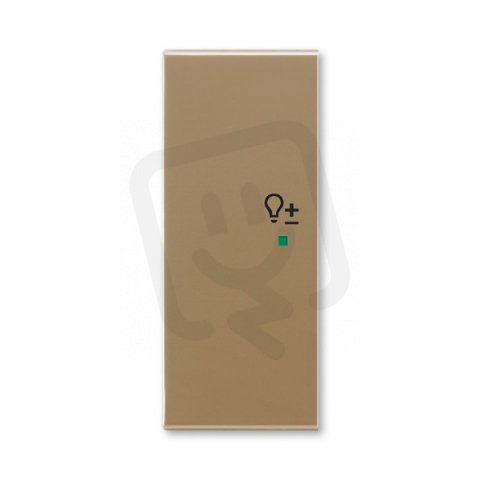 ABB Element Kryt 2násobný levý symbol stmívání kávová/ledová opálová
