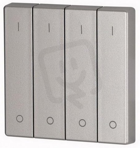 CWIZ-04/13 Kryt RF tlačítka 4x1/4 55x55mm 1-0 Stříbrná matná Eaton 147599