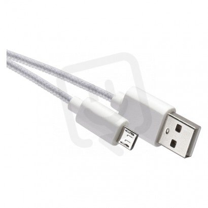 Kabel USB 2.0 A/M-MICRO B/M 1M bílý Emos SM7006W