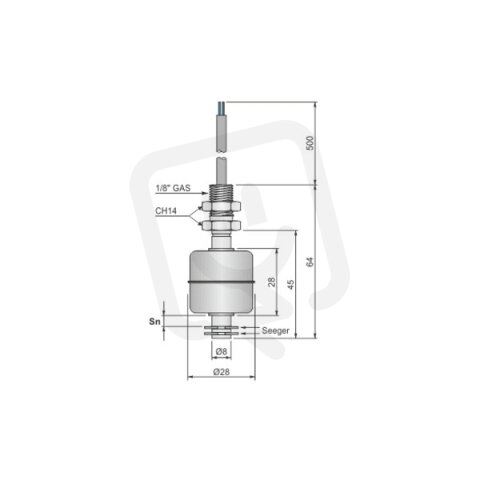 Magnetický senzor pro snímání hladiny AECO SLM-08 NO GM1