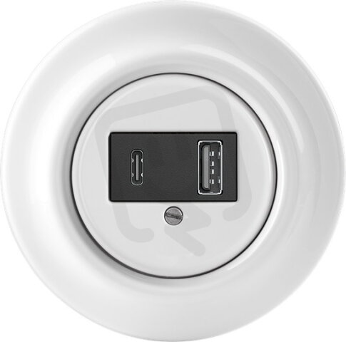 ABB Decento Přístroj nabíjecí USB-A + USB-C bílá 5014K-C00399