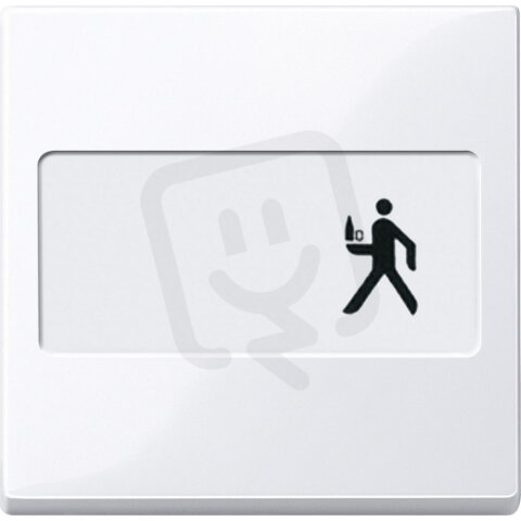 Klapka, Merten System M, s popisovým polem, active white, lesklý plast 432325