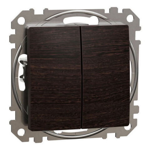 Přepínač střídavý ř.6+6, Wenge,Sedna Design/Elements SCHNEIDER SDD181108U