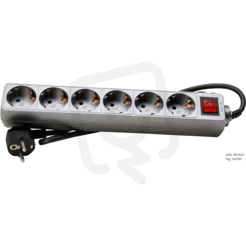 120943005 Multiple socket outlet 6-way,
