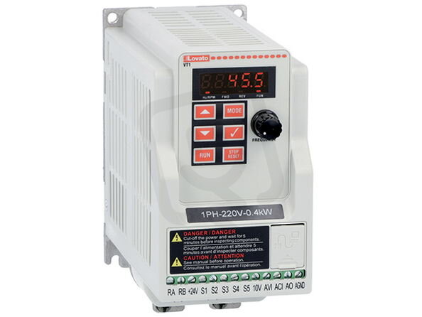 Lovato VT107A240 Frekvenční měnič 1f/3f 240VAC 0.75KW