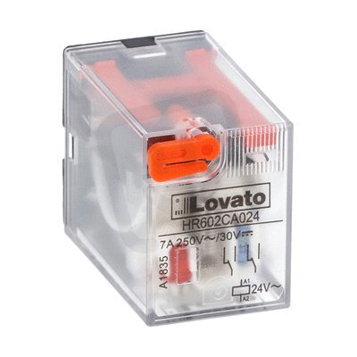 Lovato HR602CA024 Průmyslové relé 2 zap/vyp 7A 24VAC+ LED