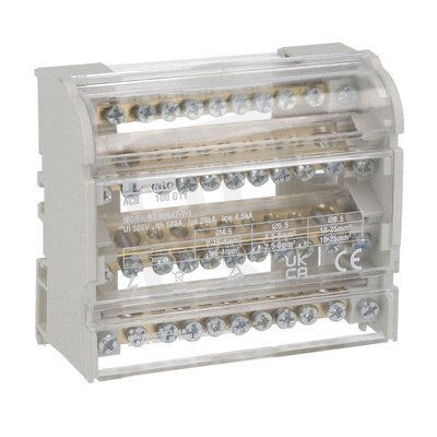 Distribuční blok 4P 125A 11 svorek