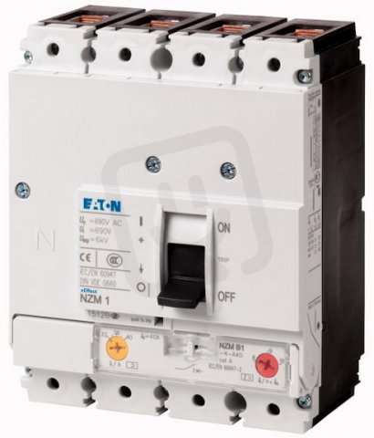 Jistič NZMB1-4-A100 4pól, ochr.obvodů, 25kA, 100A EATON 265807