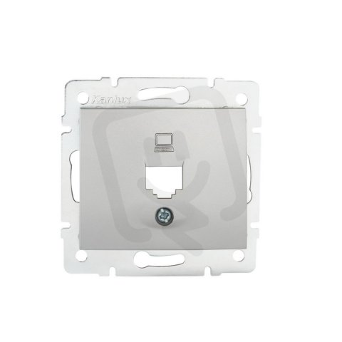 Adaptér datové zásuvky DOMO 1xRJ45 stříbrný 25922 Kanlux