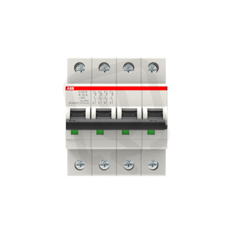 S204M-K16 4 fázový jistič 16 A char. K 10kA ABB 2CDS274001R0467