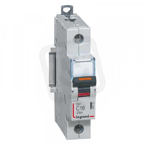 DX3 JISTIČ, 1 PÓLOVÝ, CHAR. C,16A 25KA LEGRAND 409755