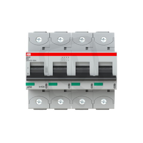S804S-K63 jistič 4P char. K 63A s klecovou svorkou 50kA ABB 2CCS864001R0597