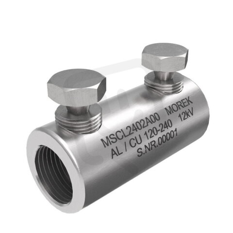 Kabelová spojka MSCL240 Al/Cu 120-240mm2, 2x Al šroub, 12 kV MOREK MSCL2402A00