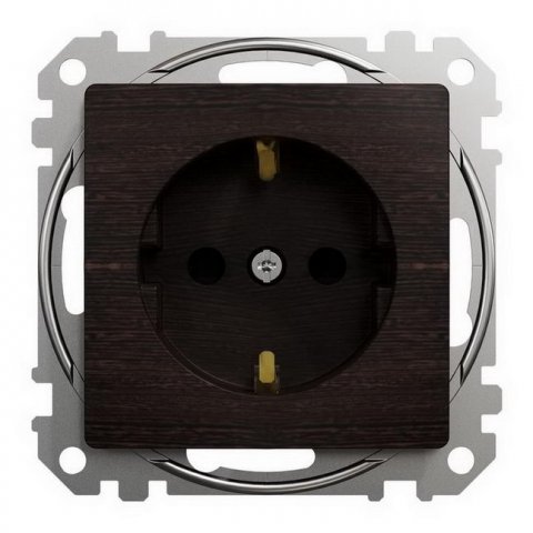Sedna D/E Zásuvka 230V 16A SCHUKO, Wenge SCHNEIDER SDD181022