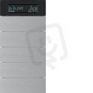 Tlačítkový senzor 5-násobný s termostatem a displejem IQ Alu BERKER 75665594