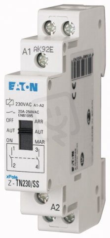 Eaton 265574 Instalační relé 230V AC,2 zap.kont.,mechanická předvolba
