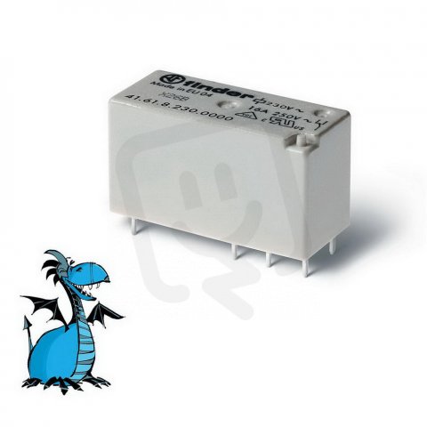 Relé, DIN/PS, 1P/16A, 230V AC FINDER 41.61.8.230.0000