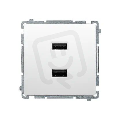 Dvojitá USB nabíječka 2.1 A, 5V DC, 230V, bílá KONTAKT SIMON BMC2USB.01/11