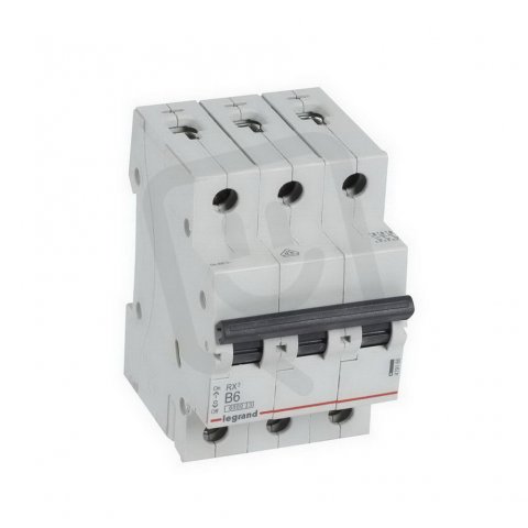 RX3 JISTIČ, 3 PÓLOVÝ, CHAR. B, 6A 6000A LEGRAND 419166