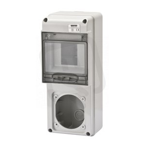 Rozvodnice prázdný, 5M 1 zásuvka 16A IP65 GEWISS GW68017N