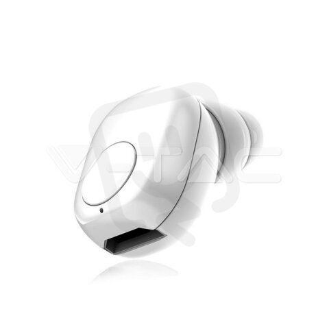 Earbuds Bluetooth 55mAh White, VT-6500 V-TAC SKU7705